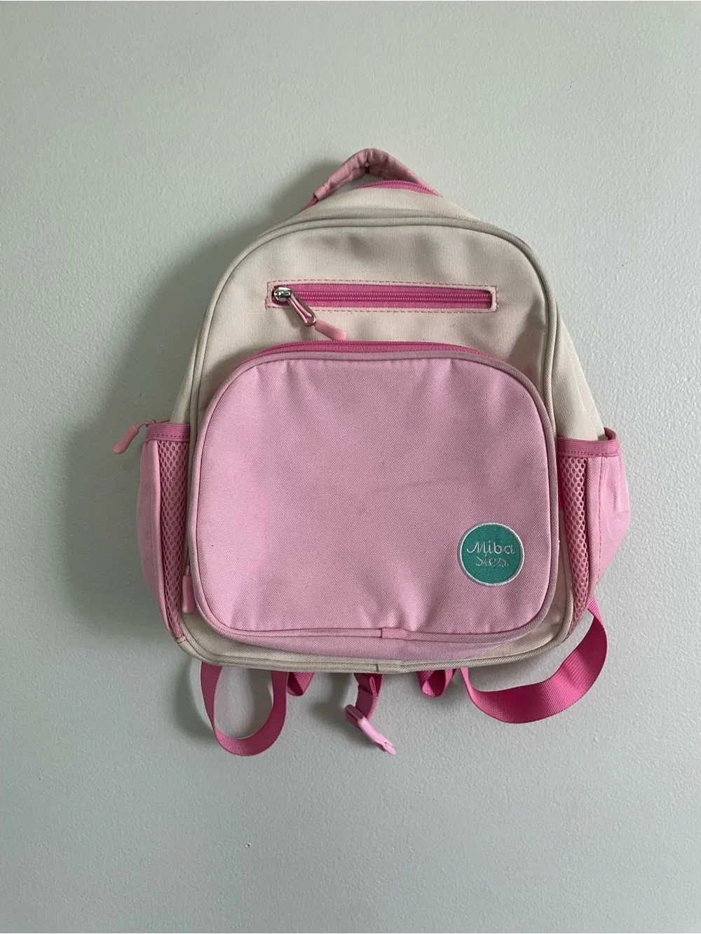 Pink & Cream Little Girls Mini Backpack